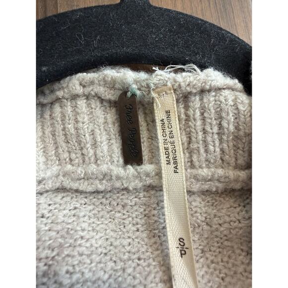 Free People | Sloane Hooded Wrap Cardigan So Soft Oatmeal Beige- Size Small - Picture 3 of 6